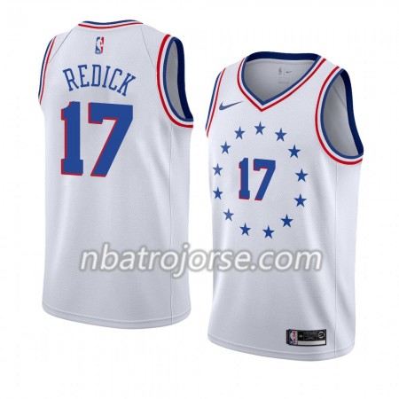Män Philadelphia 76ers Tröja J.J. Redick 17 2018-19 Nike Vit Swingman